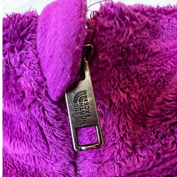 TNF Girls Fleece Jacket Full Zip Soft Plush in Magenta Little Girl Medium / 10 - Picture 6 of 12